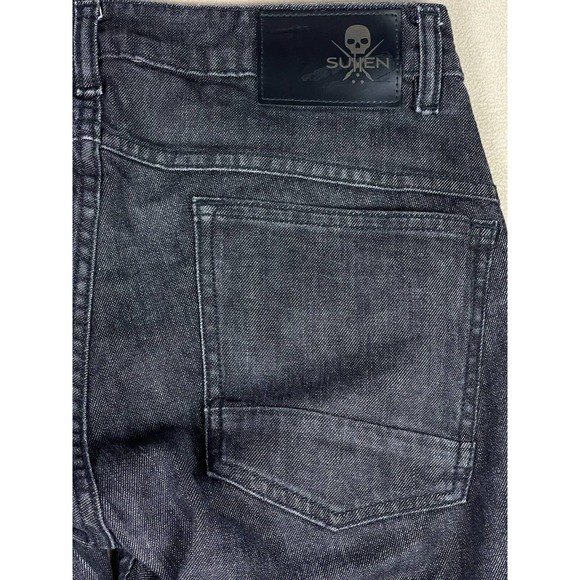 Sullen Art Collective Mens 32x33 Jeans Straight Leg Slim Fit Gray Low‎ Rise - Picture 13 of 15